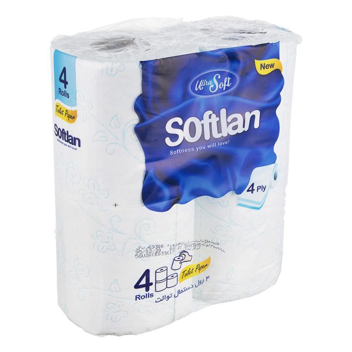 دستمال توالت چهار لایه 4 رول سافتلن Softlan Ultra Soft Toilet Paper 4pcs